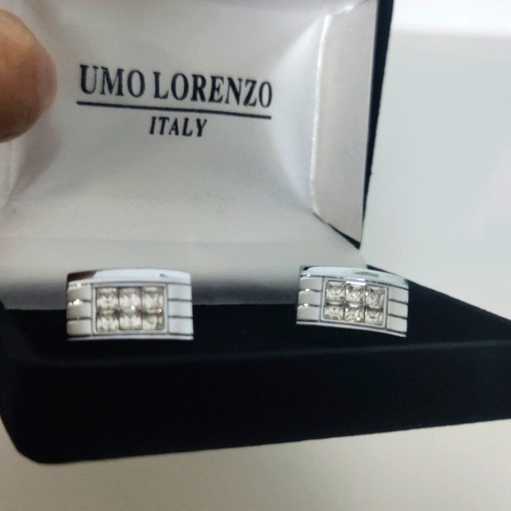 Umo Lorenzo Silver Cufflinks NWT